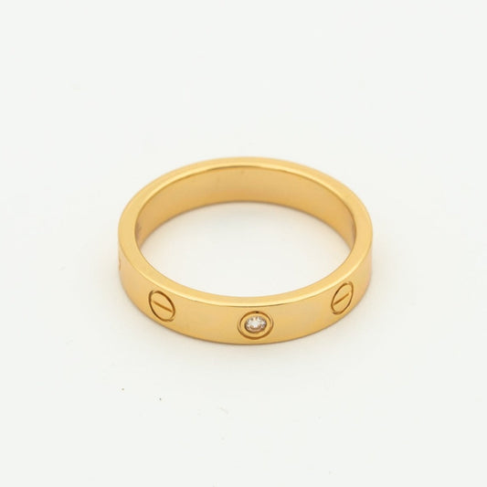 [Select]LOVE RING 4MM 1 DIAMOND PINK GOLD