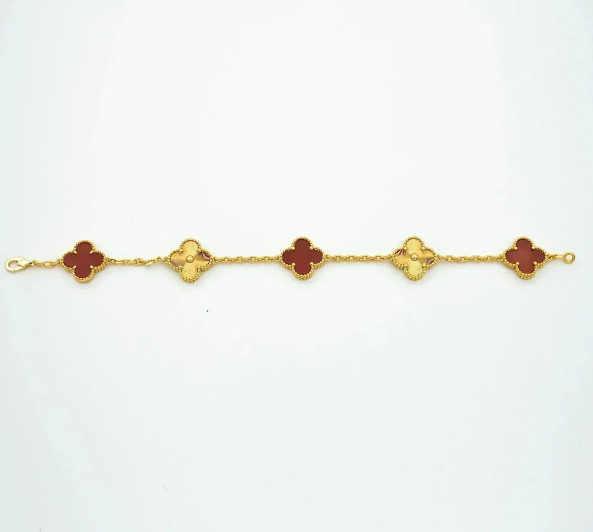 [Select] CLOVER 5 MOTIF RED CORNELIAN BRACELET COLLECTION