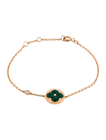 [Select]SUN MALACHITE 1 DIAMOND PINK GOLD BRACELET