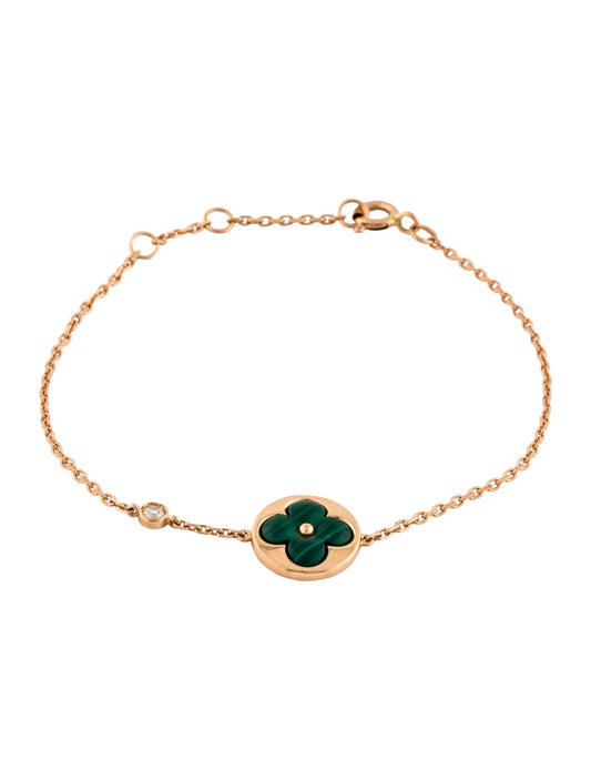 [Select]SUN MALACHITE 1 DIAMOND PINK GOLD BRACELET