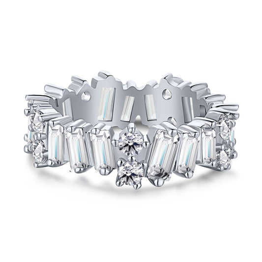 [select Jewelry]Delicate Multi Shape Tennis Ring