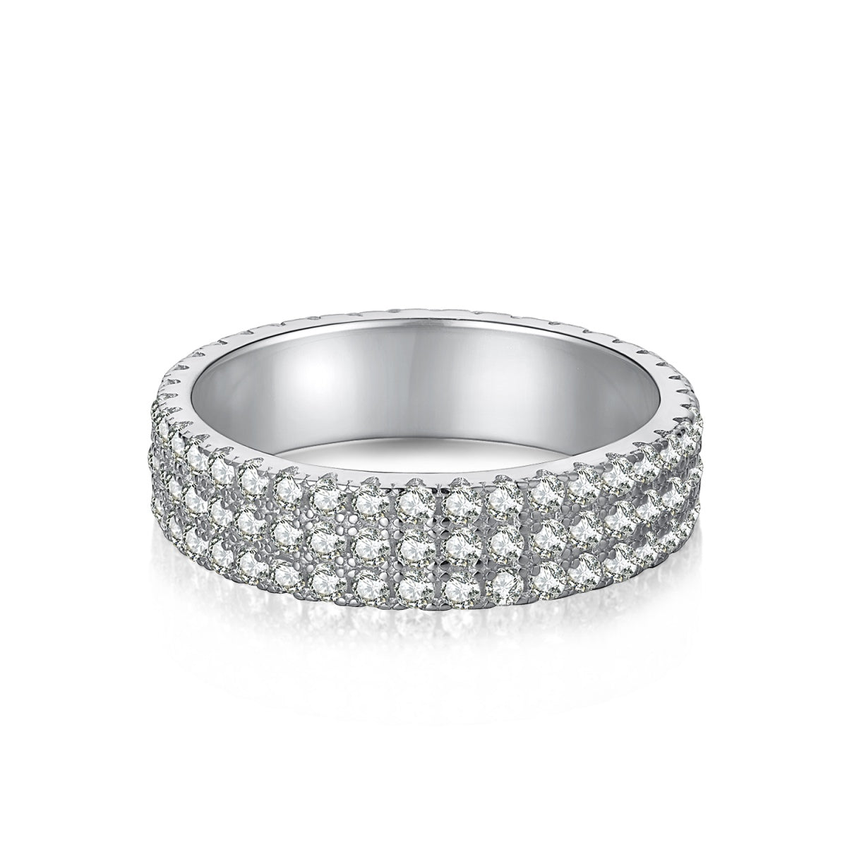 [select Jewelry]Dainty Round Cut Tennis Ring