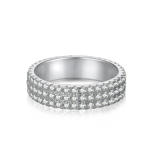 [select Jewelry]Dainty Round Cut Tennis Ring
