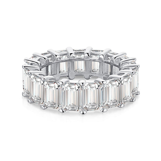 [select Jewelry]0.75 Carat Elegant Emerald Cut Tennis Ring