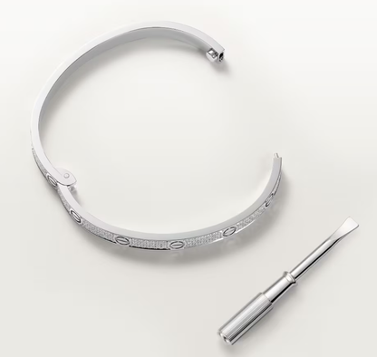 [Select]NEW-LOVE-4.8MM-Width Diamond-Studded Bracelet