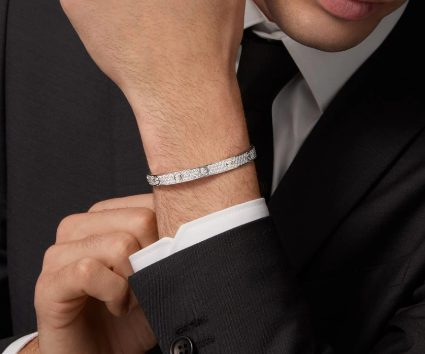 [Select]NEW-LOVE-6.1MM-Width Diamond-Studded Bracelet