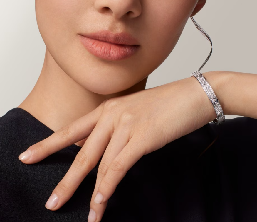[Select]NEW-LOVE-6.1MM-Width Diamond-Studded Bracelet