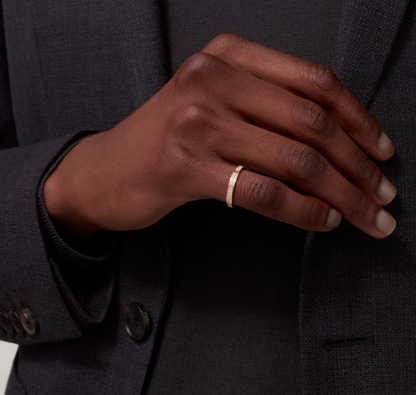 [Select]LOVE RING 2.6mm-wide full-diamond ring Gold