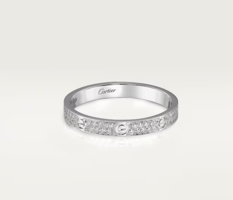 [Select]LOVE RING 2.6mm-wide full-diamond ring silver