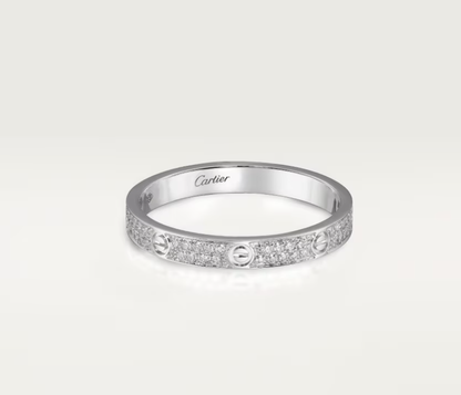 [Select]LOVE RING 2.6mm-wide full-diamond ring silver