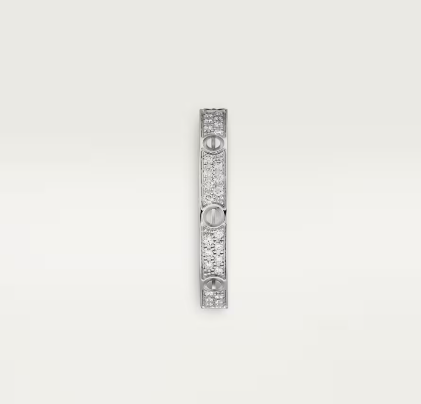 [Select]LOVE RING 2.6mm-wide full-diamond ring silver