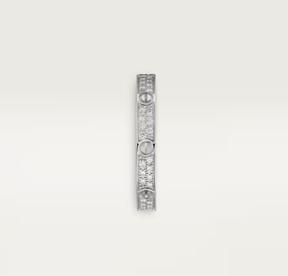 [Select]LOVE RING 2.6mm-wide full-diamond ring silver