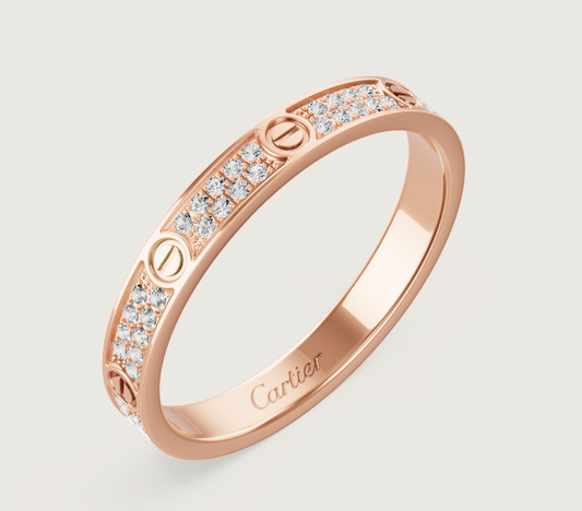 [Select]LOVE RING 2.6mm-wide full-diamond ring Select Gold