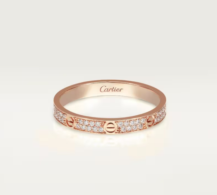 [Select]LOVE RING 2.6mm-wide full-diamond ring Select Gold