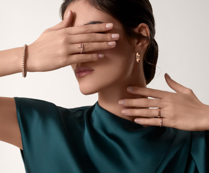 [Select]LOVE RING 2.6mm-wide full-diamond ring Select Gold