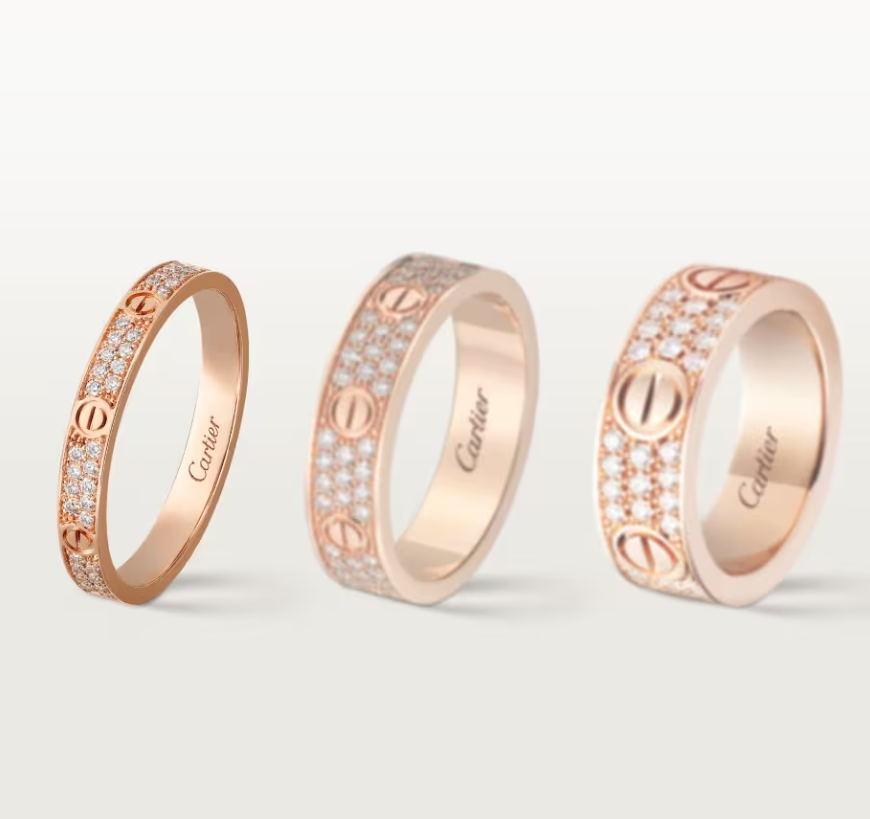 [Select]LOVE RING 2.6mm-wide full-diamond ring Select Gold