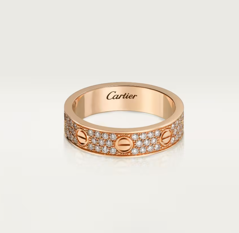 [Select]LOVE RING 4mm-wide full-diamond ring Select Gold