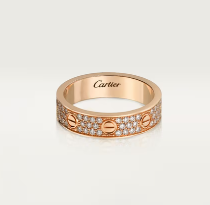 [Select]LOVE RING 4mm-wide full-diamond ring Select Gold