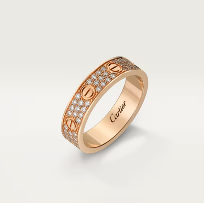 [Select]LOVE RING 4mm-wide full-diamond ring Select Gold