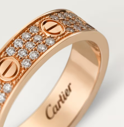 [Select]LOVE RING 4mm-wide full-diamond ring Select Gold