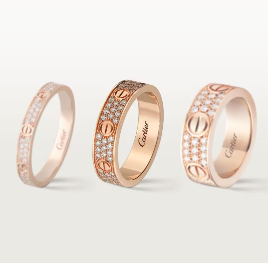 [Select]LOVE RING 4mm-wide full-diamond ring Select Gold