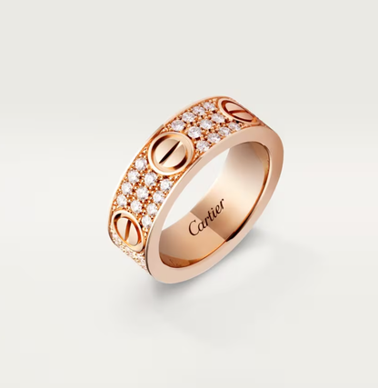 [Select]LOVE RING 6.5mm-wide full-diamond ring Select Gold