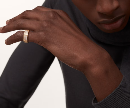 [Select]LOVE RING 6.5mm-wide full-diamond ring Select Gold