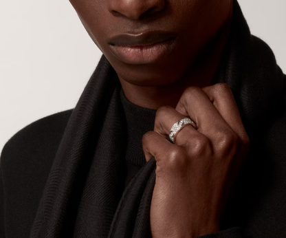 [Select]LOVE RING 6.5MM Full Diamond, 6 Major Diamonds Silver