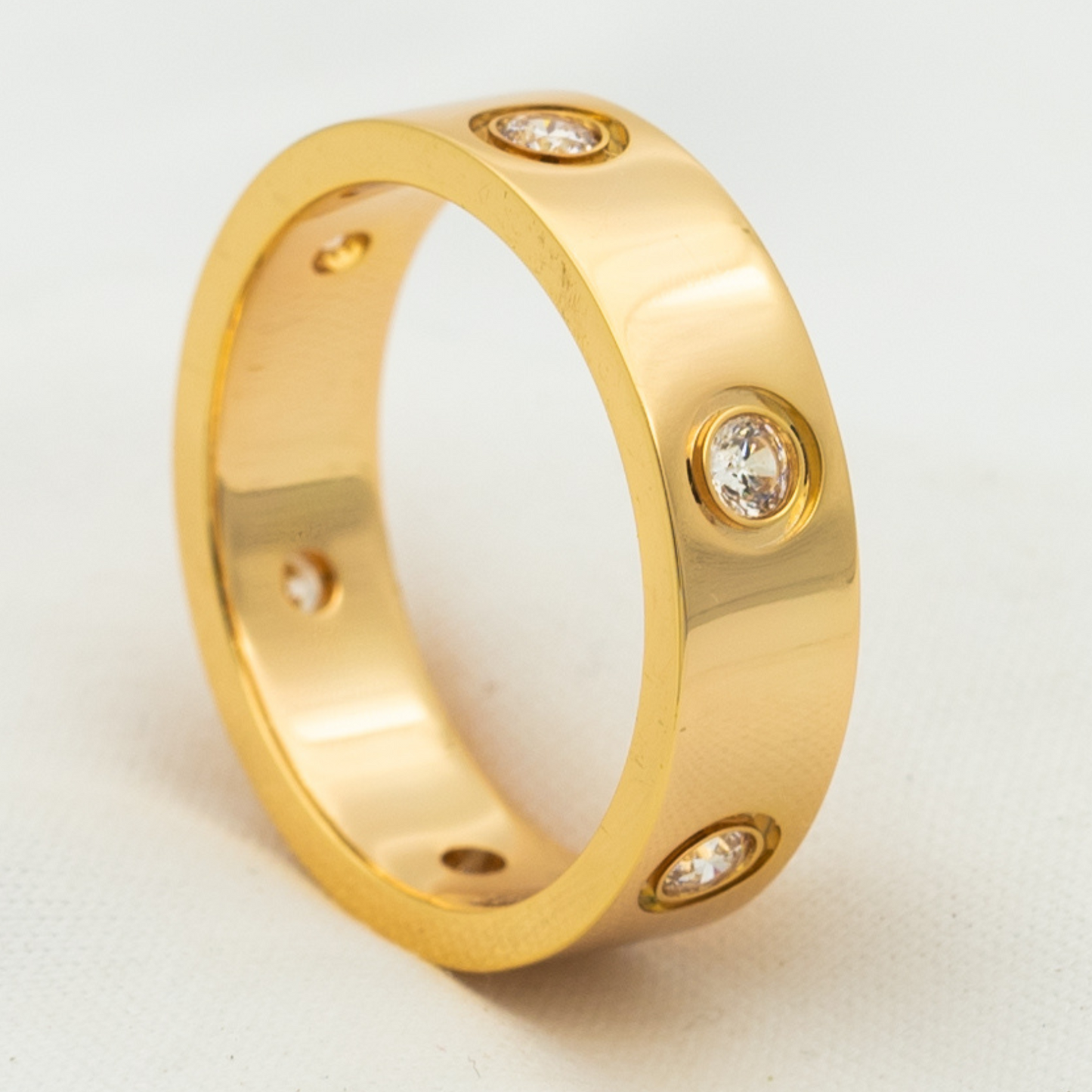 [Select]LOVE RING 5.5MM 6 DIAMONDS PINK GOLD