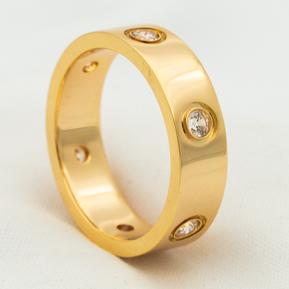 [Select]LOVE RING 5.5MM 6 DIAMONDS PINK GOLD