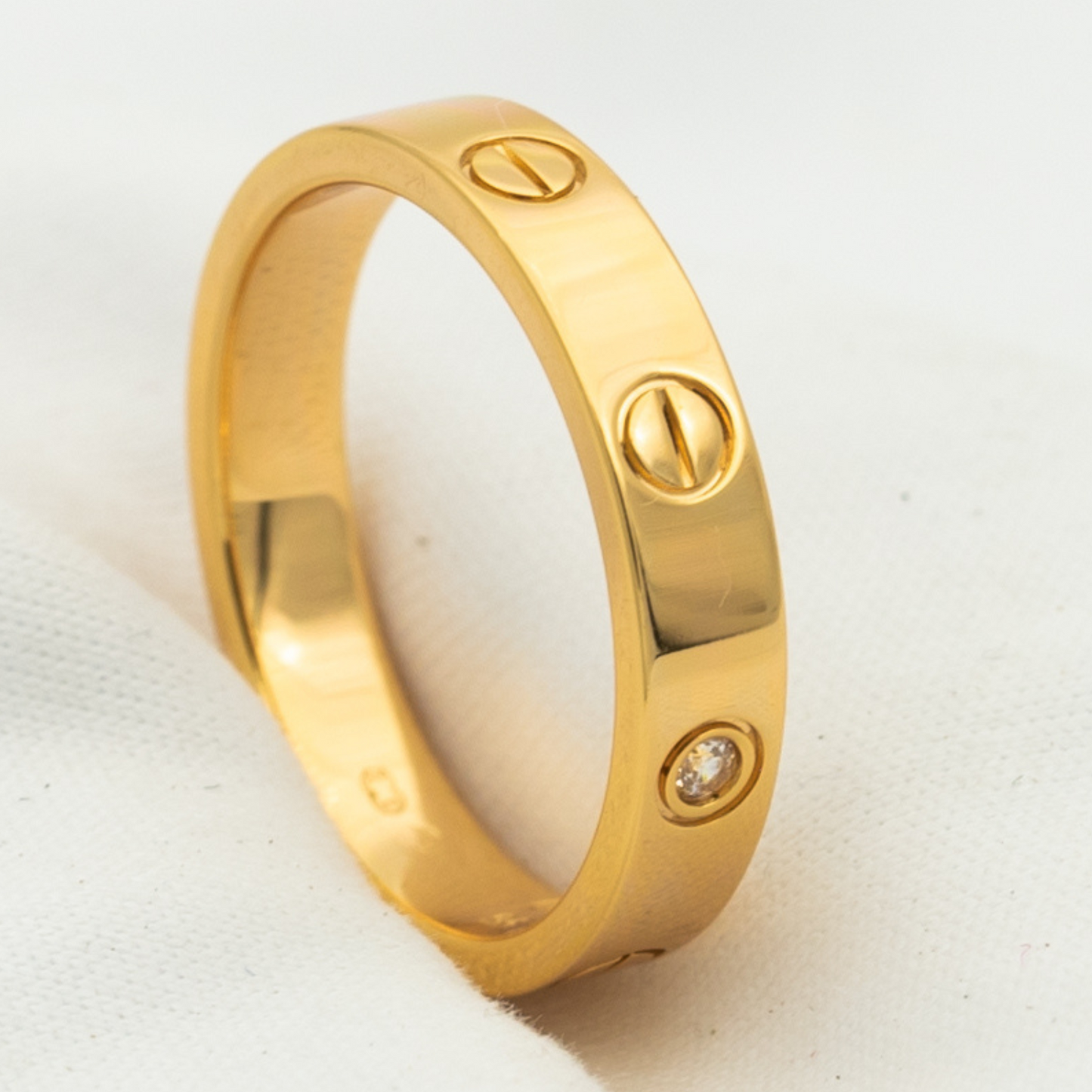 [Select]LOVE RING 4MM 1 DIAMOND PINK GOLD