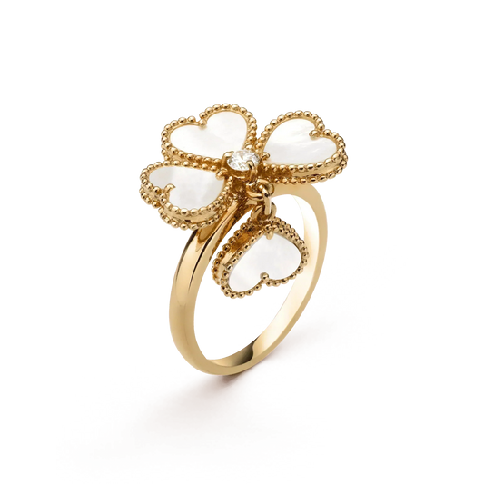 [Select]SWEET CLOVER WHITE MOP RING