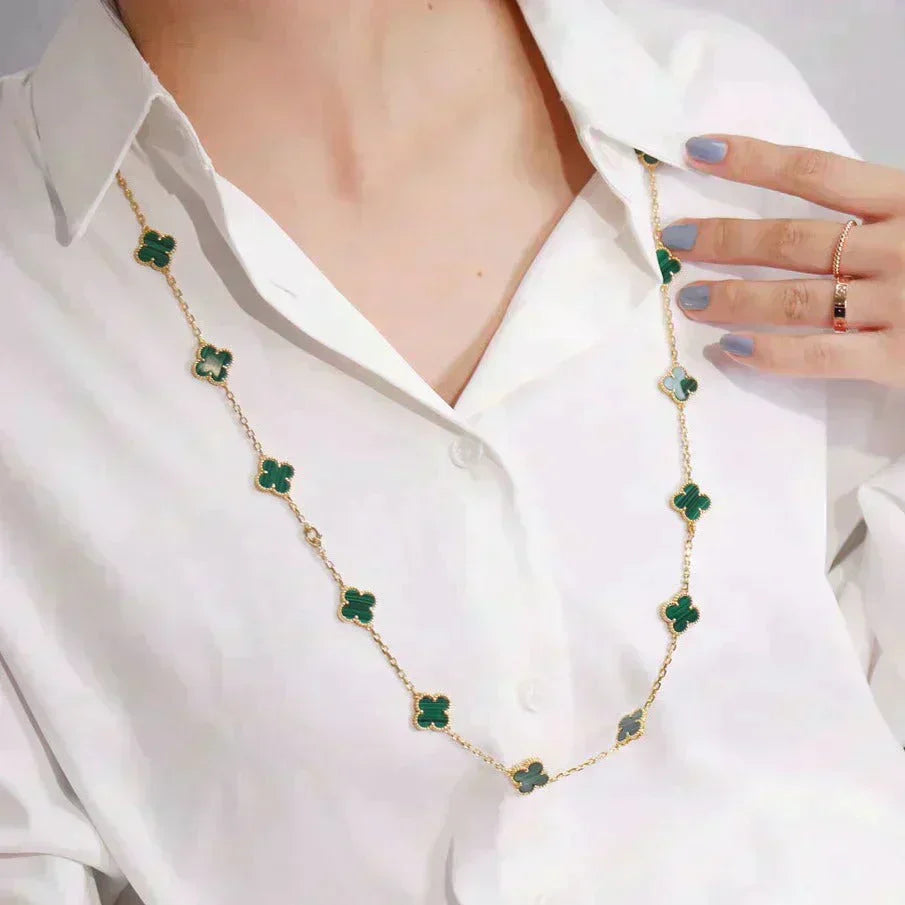 [Select]CLOVER 20 MOTIFS MALACHITE GOLD