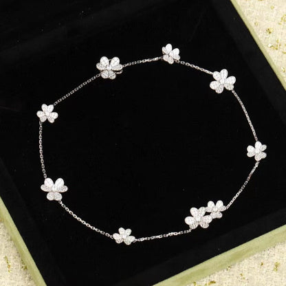 [Select]FRIVOLE SILVER 9 FLOWERS NECKLACE