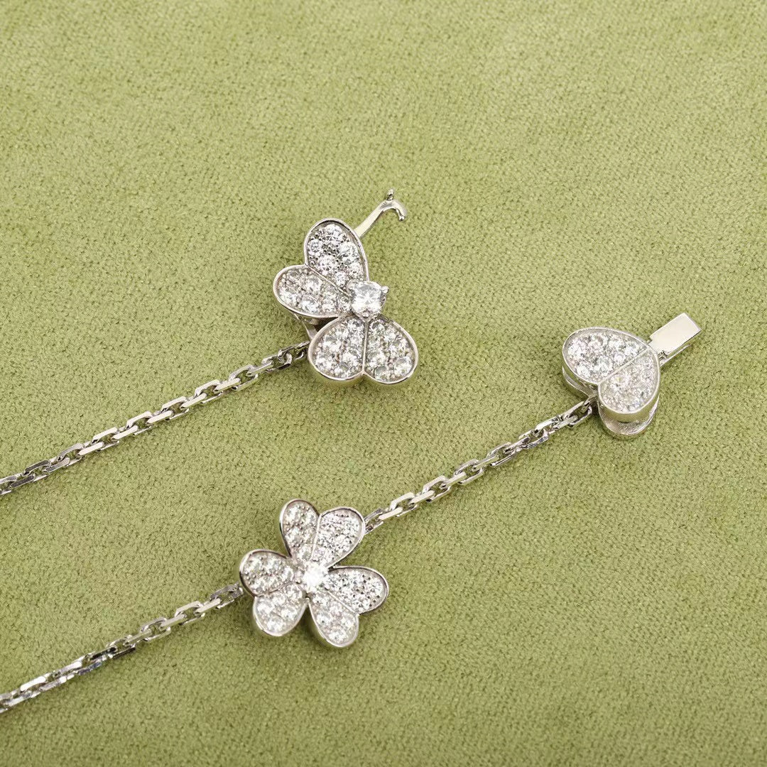 [Select]FRIVOLE SILVER 9 FLOWERS NECKLACE