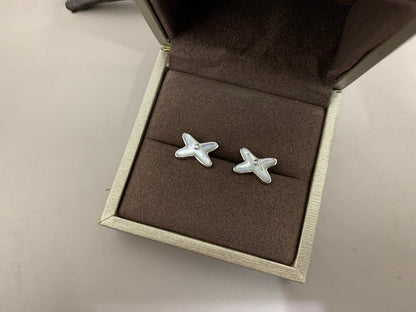 [Select]JEUX DE WHITE MOP SILVER DIAMOND EARRINGS