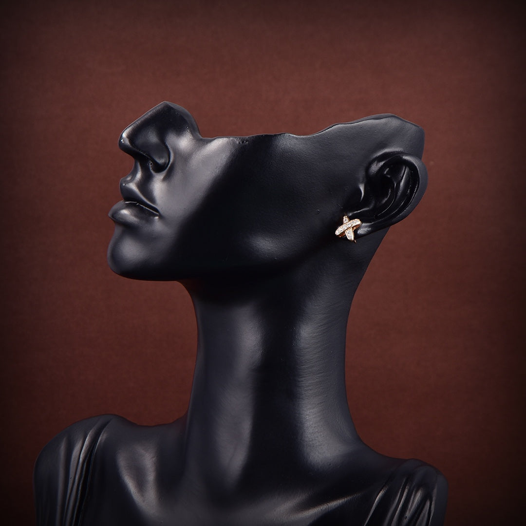 [Select]JEUX DE GOLD DIAMOND EARRINGS