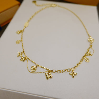[Select]BLOOMING SUPPLE NECKLACE BRASS