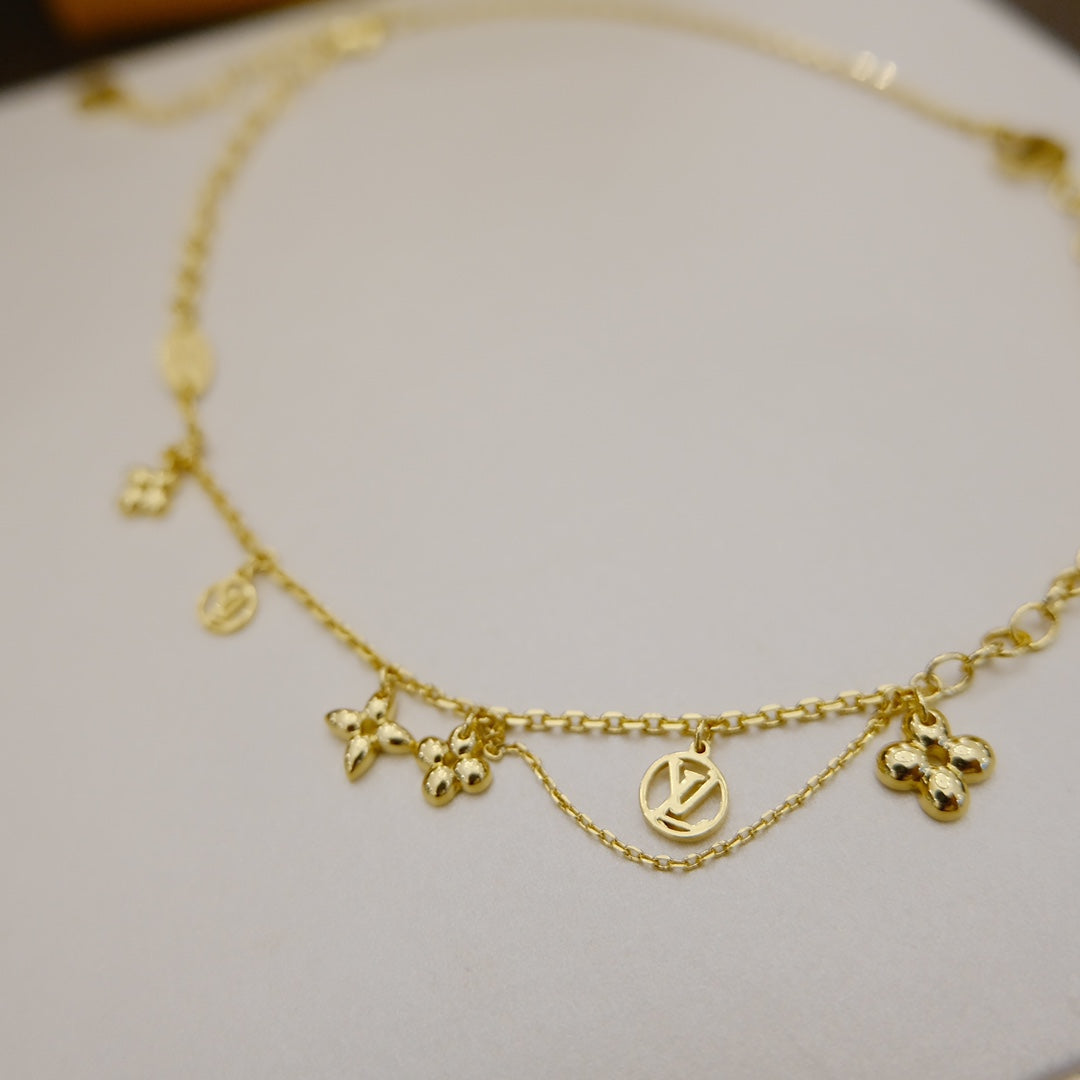 [Select]BLOOMING SUPPLE NECKLACE BRASS