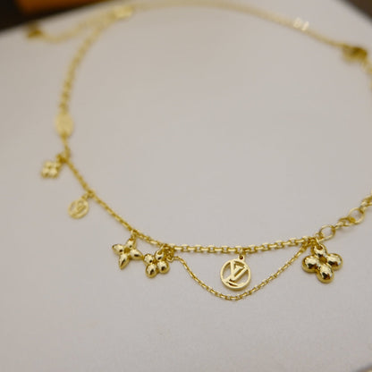 [Select]BLOOMING SUPPLE NECKLACE BRASS