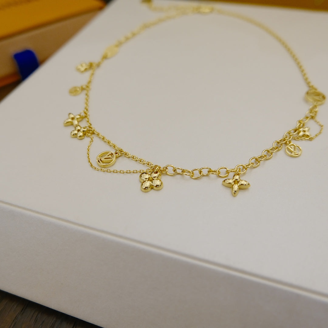 [Select]BLOOMING SUPPLE NECKLACE BRASS
