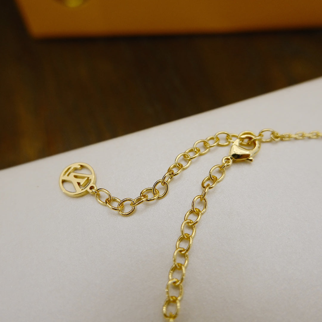 [Select]BLOOMING SUPPLE NECKLACE BRASS