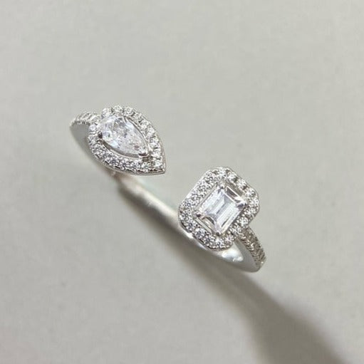 [Select]MY TWIN TOI & MOI SILVER DIAMOND RING