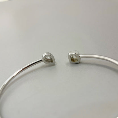 [Select]JONC FLEX MY TWIN TOI & MOI SILVER DIAMOND BRACELET