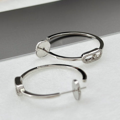 [Select]CREOLES MOVE UNO PM DIAMOND EARRINGS