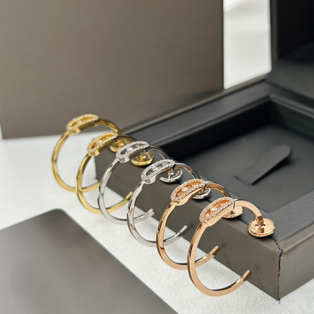 [Select]CREOLES MOVE UNO PM DIAMOND EARRINGS