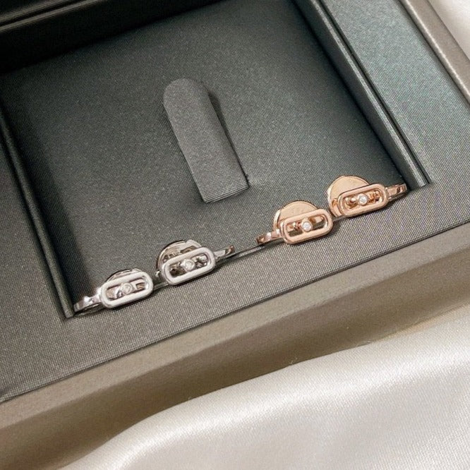 [Select]CREOLES MOVE UNO MINI 1 DIAMOND EARRINGS