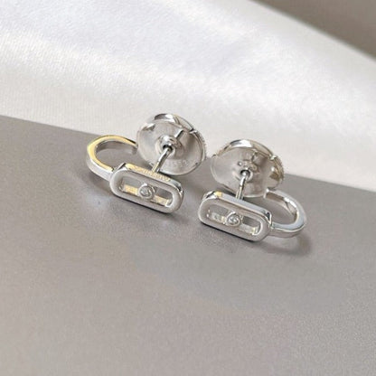 [Select]CREOLES MOVE UNO MINI 1 DIAMOND EARRINGS