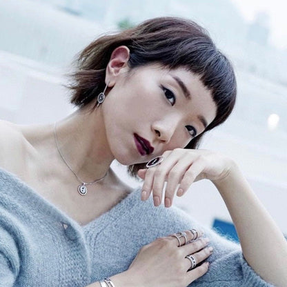 [Select]Demo MOVE ARROW PINK GOLD DIAMOND EARRINGS