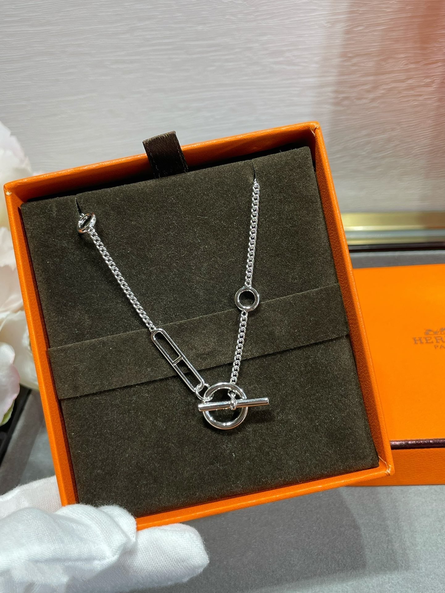 [Select]HM STERLING CHAINE D'ANCRE HEART